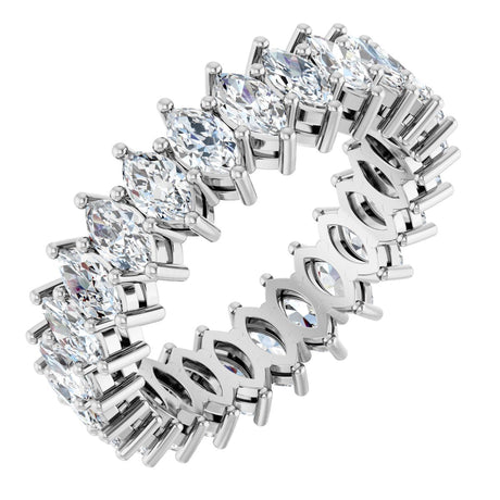 Platinum Marquise Lab-Grown Diamond Shared-Prong Eternity Band – 4.5x2.5 mm Stones (2 7/8–3 1/4 CTW)