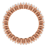 14K Gold Marquise Lab-Grown Diamond Shared-Prong Eternity Band – 4.5x2.5 mm Stones (2 7/8–3 1/4 CTW) - Rose Gold - view 2