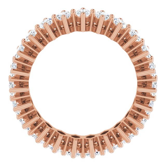 14K Gold Marquise Lab-Grown Diamond Shared-Prong Eternity Band – 4.5x2.5 mm Stones (2 7/8–3 1/4 CTW) - Rose Gold - view 2