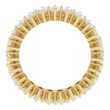 14K Gold Marquise Lab-Grown Diamond Shared-Prong Eternity Band – 4.5x2.5 mm Stones (2 7/8–3 1/4 CTW) - Yellow Gold - view 2