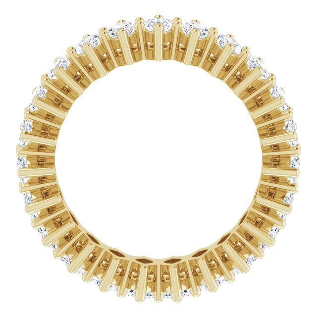 14K Gold Marquise Lab-Grown Diamond Shared-Prong Eternity Band – 4.5x2.5 mm Stones (2 7/8–3 1/4 CTW) - Yellow Gold - view 2