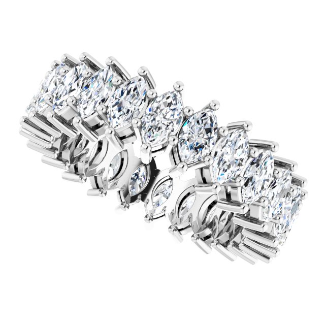 Platinum Marquise Lab-Grown Diamond Shared-Prong Eternity Band – 4.5x2.5 mm Stones (2 7/8–3 1/4 CTW) - view 5