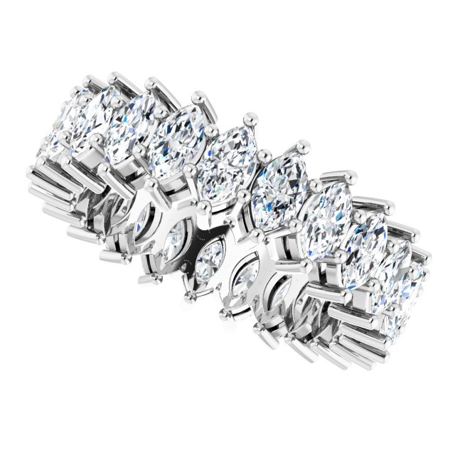Platinum Marquise Lab-Grown Diamond Shared-Prong Eternity Band – 4.5x2.5 mm Stones (2 7/8–3 1/4 CTW) - view 5