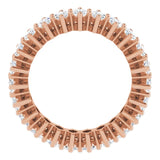 14K Gold Marquise Lab-Grown Diamond Shared-Prong Eternity Band – 4.5x2.5 mm Stones (2 7/8–3 1/4 CTW) - Rose Gold - view 2