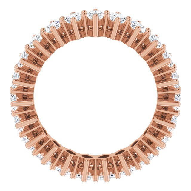 14K Gold Marquise Lab-Grown Diamond Shared-Prong Eternity Band – 4.5x2.5 mm Stones (2 7/8–3 1/4 CTW) - Rose Gold - view 2