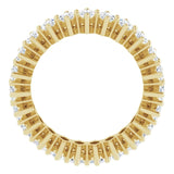 14K Gold Marquise Lab-Grown Diamond Shared-Prong Eternity Band – 4.5x2.5 mm Stones (2 7/8–3 1/4 CTW) - Yellow Gold - view 2