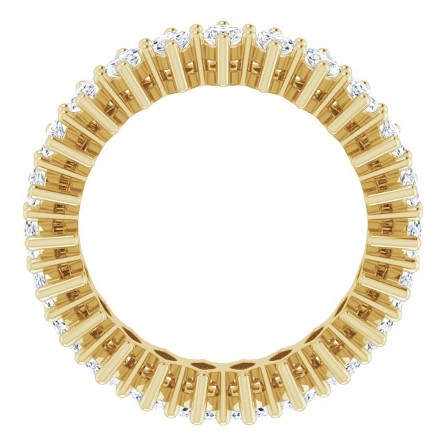 14K Gold Marquise Lab-Grown Diamond Shared-Prong Eternity Band – 4.5x2.5 mm Stones (2 7/8–3 1/4 CTW) - Yellow Gold - view 2