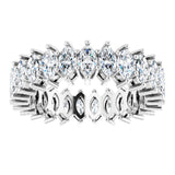 Platinum Marquise Lab-Grown Diamond Shared-Prong Eternity Band – 4.5x2.5 mm Stones (2 7/8–3 1/4 CTW) - view 3