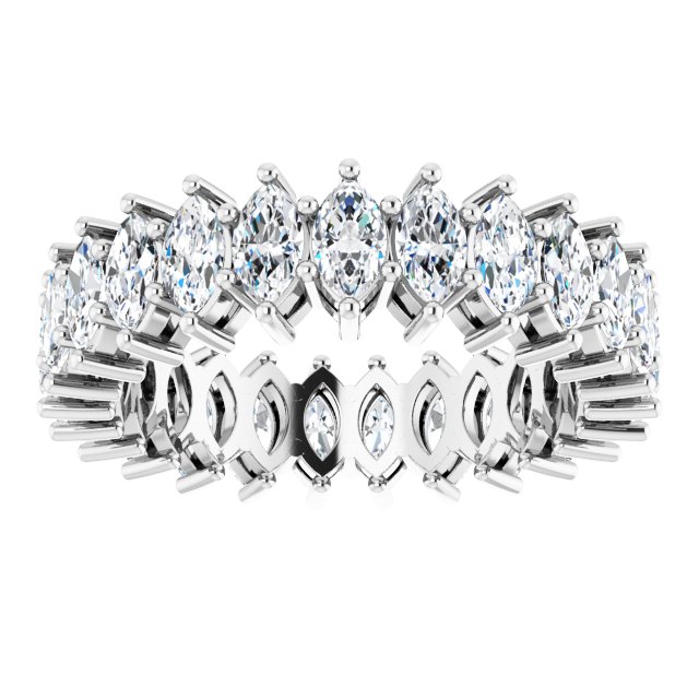 Platinum Marquise Lab-Grown Diamond Shared-Prong Eternity Band – 4.5x2.5 mm Stones (2 7/8–3 1/4 CTW) - view 3