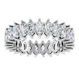 Platinum Marquise Natural Diamond Shared-Prong Eternity Band – 4.5x2.5 mm Stones (2 7/8–3 1/4 CTW) - view 3