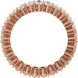 14K Gold Marquise Lab-Grown Diamond Shared-Prong Eternity Band – 4.5x2.5 mm Stones (2 7/8–3 1/4 CTW) - Rose Gold - view 2