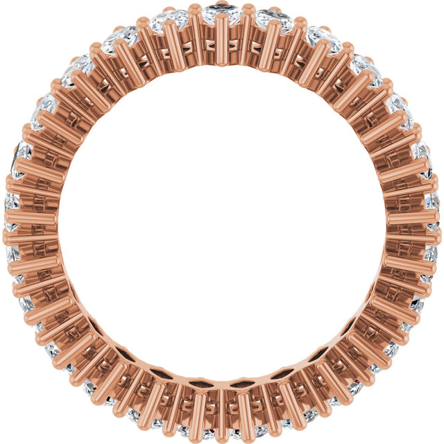 14K Gold Marquise Lab-Grown Diamond Shared-Prong Eternity Band – 4.5x2.5 mm Stones (2 7/8–3 1/4 CTW) - Rose Gold - view 2