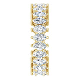 14K Gold Marquise Lab-Grown Diamond Shared-Prong Eternity Band – 4.5x2.5 mm Stones (2 7/8–3 1/4 CTW) - Yellow Gold - view 4