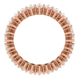 14K Gold Marquise Lab-Grown Diamond Shared-Prong Eternity Band – 4.5x2.5 mm Stones (2 7/8–3 1/4 CTW) - Rose Gold - view 2