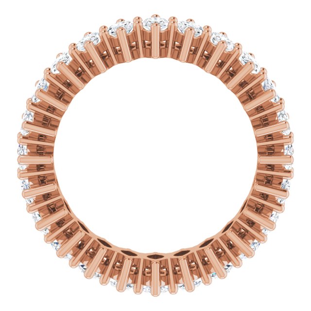 14K Gold Marquise Lab-Grown Diamond Shared-Prong Eternity Band – 4.5x2.5 mm Stones (2 7/8–3 1/4 CTW) - Rose Gold - view 2