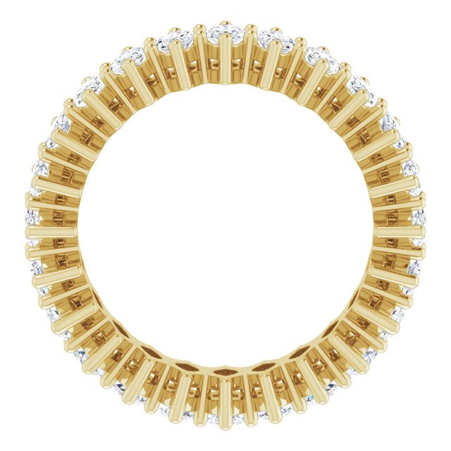 14K Gold Marquise Lab-Grown Diamond Shared-Prong Eternity Band – 4.5x2.5 mm Stones (2 7/8–3 1/4 CTW) - Yellow Gold - view 2