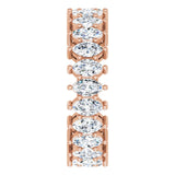14K Gold Marquise Lab-Grown Diamond Shared-Prong Eternity Band – 4.5x2.5 mm Stones (2 7/8–3 1/4 CTW) - Rose Gold - view 4