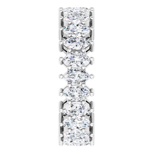 Platinum Marquise Lab-Grown Diamond Shared-Prong Eternity Band – 4.5x2.5 mm Stones (2 7/8–3 1/4 CTW) - view 4