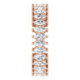 14K Gold Marquise Lab-Grown Diamond Shared-Prong Eternity Band – 4x2 mm Stones (1 7/8–2 1/6 CTW) - Rose Gold - view 4