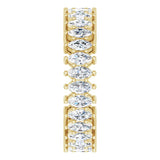 14K Gold Marquise Natural Diamond Shared-Prong Eternity Band – 4x2 mm Stones (1 7/8–2 1/6 CTW) - Yellow Gold - view 4