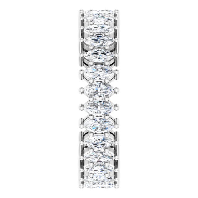 Platinum Marquise Natural Diamond Shared-Prong Eternity Band – 4x2 mm Stones (1 7/8–2 1/6 CTW) - view 4