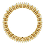 14K Gold Marquise Natural Diamond Shared-Prong Eternity Band – 4x2 mm Stones (1 7/8–2 1/6 CTW) - Yellow Gold - view 2