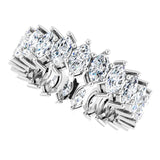 Platinum Marquise Natural Diamond Shared-Prong Eternity Band – 4.5x2.5 mm Stones (2 7/8–3 1/4 CTW) - view 5