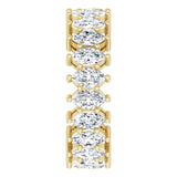 14K Gold Marquise Lab-Grown Diamond Shared-Prong Eternity Band – 4.5x2.5 mm Stones (2 7/8–3 1/4 CTW) - Yellow Gold - view 4