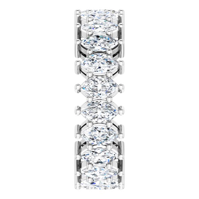 Platinum Marquise Natural Diamond Shared-Prong Eternity Band – 4.5x2.5 mm Stones (2 7/8–3 1/4 CTW) - view 4