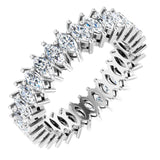 Platinum Marquise Lab-Grown Diamond Shared-Prong Eternity Band – 4x2 mm Stones (1 7/8–2 1/6 CTW)