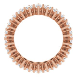 14K Gold Marquise Lab-Grown Diamond Shared-Prong Eternity Band – 4.5x2.5 mm Stones (2 7/8–3 1/4 CTW) - Rose Gold - view 2