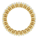 14K Gold Marquise Lab-Grown Diamond Shared-Prong Eternity Band – 4.5x2.5 mm Stones (2 7/8–3 1/4 CTW) - Yellow Gold - view 2
