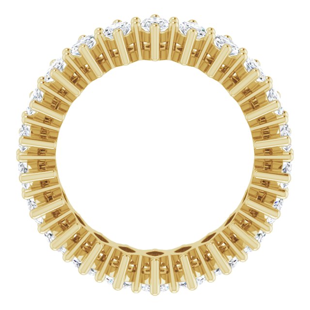 14K Gold Marquise Lab-Grown Diamond Shared-Prong Eternity Band – 4.5x2.5 mm Stones (2 7/8–3 1/4 CTW) - Yellow Gold - view 2