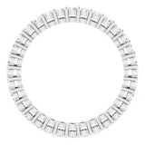 Platinum Round Natural Diamond Shared-Prong Eternity Band – 2 mm Stones (3/4–1 CTW) - view 2