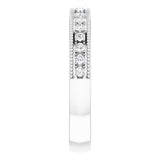 Platinum Round Natural Diamond Milgrain Edge Anniversary Band – 1/5–3/8 CTW - view 4
