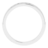 Platinum Round Natural Diamond Milgrain Edge Anniversary Band – 1/5–3/8 CTW - view 2