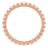 14K Gold Round Lab-Grown Diamond Shared Split-Prong Eternity Band – 1.7 mm Stones - Rose Gold - view 2