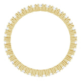 14K Gold Round Lab-Grown Diamond Shared Split-Prong Eternity Band – 1.7 mm Stones - Yellow Gold - view 2