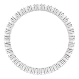 Platinum Round Lab-Grown Diamond Shared Split-Prong Eternity Band – 1.7 mm Stones - view 2