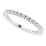 Platinum Round Lab-Grown Diamond Shared Split-Prong Eternity Band – 1.7 mm Stones - view 6