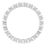 Platinum Round Lab-Grown Diamond Shared Split-Prong Eternity Band – 2.5 mm Stones - view 2