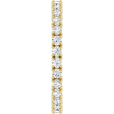 14K Gold Round Lab-Grown Diamond Shared Split-Prong Eternity Band – 2 mm Stones - Yellow Gold - view 4