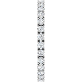 14K Gold Round Lab-Grown Diamond Shared Split-Prong Eternity Band – 2 mm Stones - White Gold - view 4