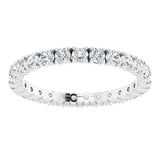 Platinum Round Lab-Grown Diamond Shared Split-Prong Eternity Band – 2 mm Stones - view 3