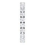 Platinum Round Lab-Grown Diamond Shared Split-Prong Eternity Band – 2.5 mm Stones - view 4