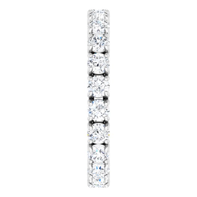 Platinum Round Lab-Grown Diamond Shared Split-Prong Eternity Band – 2.5 mm Stones - view 4