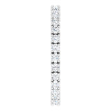 Platinum Round Natural Diamond Shared Split-Prong Eternity Band – 1.7 mm Stones - view 5