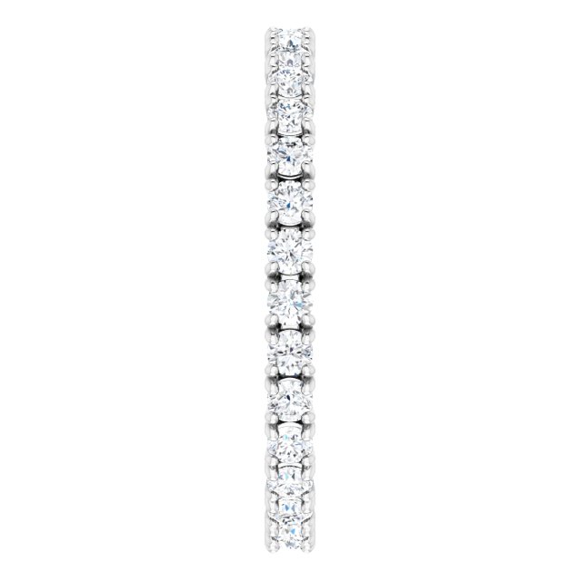 Platinum Round Lab-Grown Diamond Shared Split-Prong Eternity Band – 1.7 mm Stones - view 5