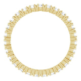 14K Gold Round Lab-Grown Diamond Shared Split-Prong Eternity Band – 2 mm Stones - Yellow Gold - view 2