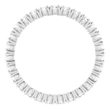 Platinum Round Lab-Grown Diamond Shared Split-Prong Eternity Band – 2 mm Stones - view 2
